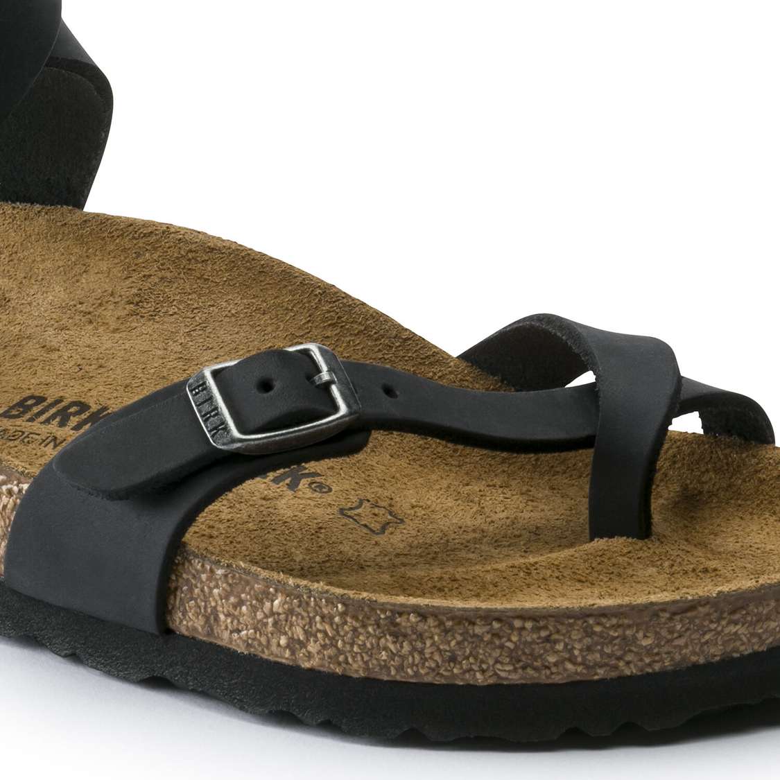 Black Birkenstock Yara Oiled Leather Women's Ankle Strap Sandals | M2IRvMaejps