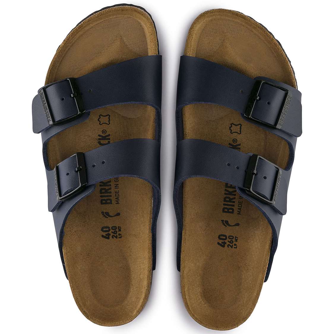 Blue Birkenstock Arizona Birko-Flor Men's Two Strap Sandals | 36YVAhWdhms