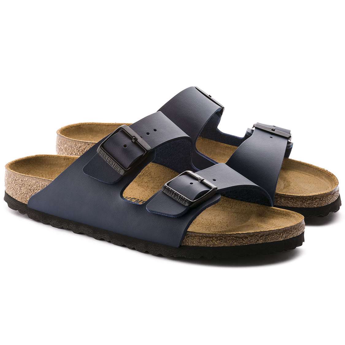 Blue Birkenstock Arizona Birko-Flor Men's Two Strap Sandals | 36YVAhWdhms