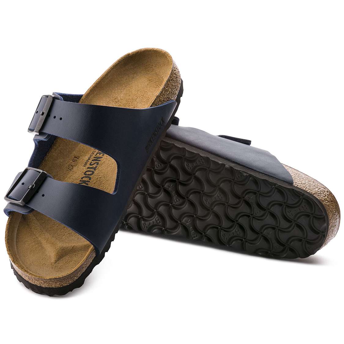 Blue Birkenstock Arizona Birko-Flor Women's Two Strap Sandals | FV9ABlUzYSt