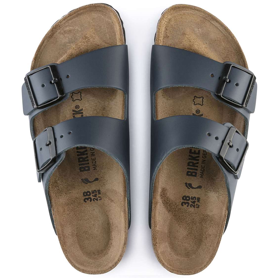 Blue Birkenstock Arizona Leather Women's Two Strap Sandals | puwOd393YzT