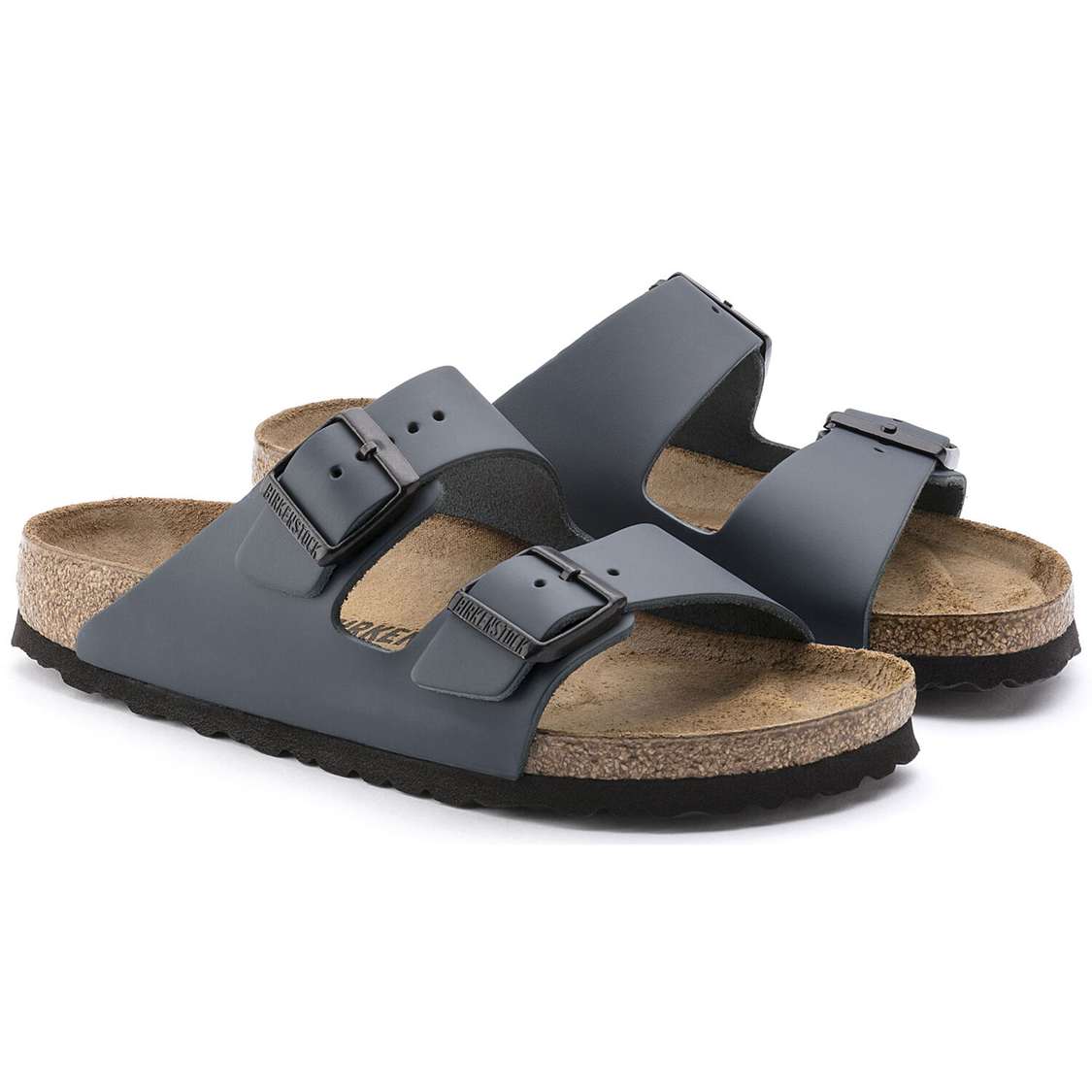 Blue Birkenstock Arizona Leather Women's Two Strap Sandals | puwOd393YzT