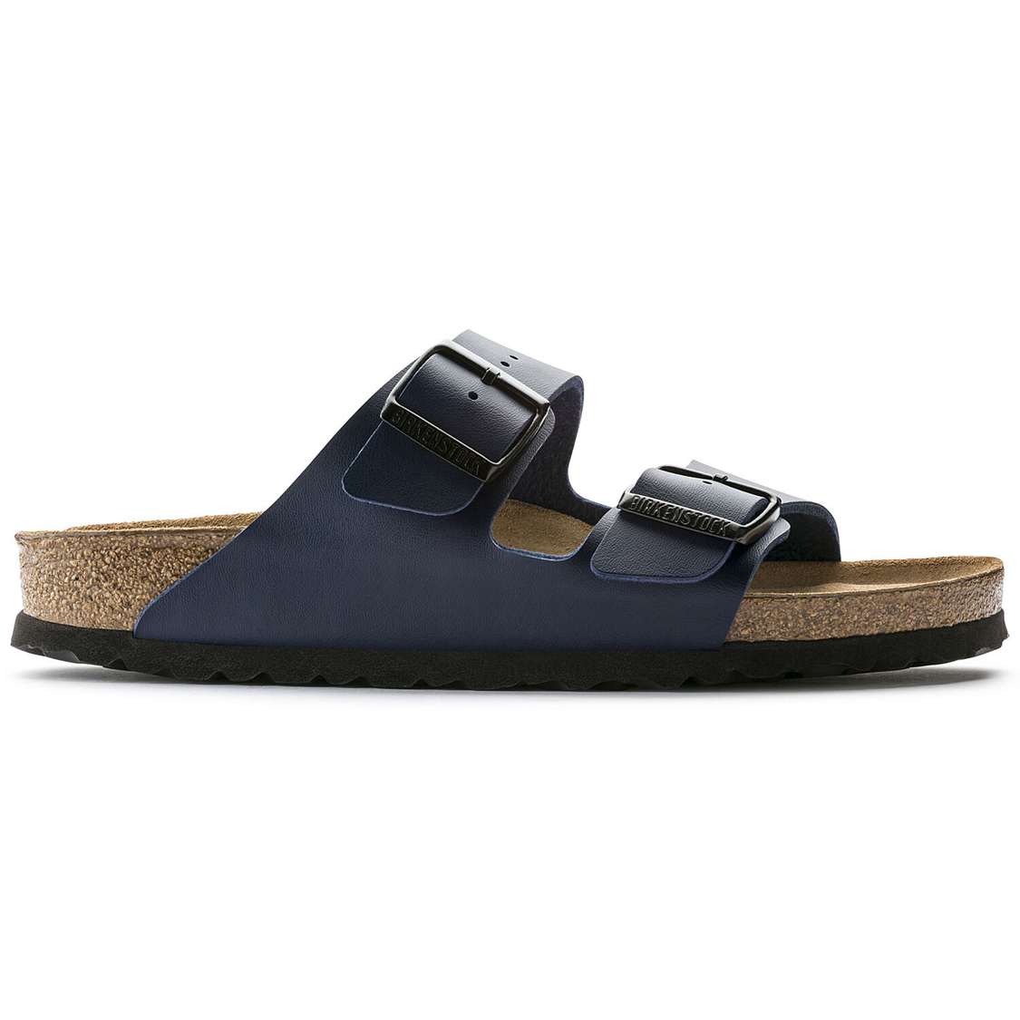 Blue Birkenstock Arizona Soft Footbed Birko-Flor Women's Two Strap Sandals | QwNE55ap91X