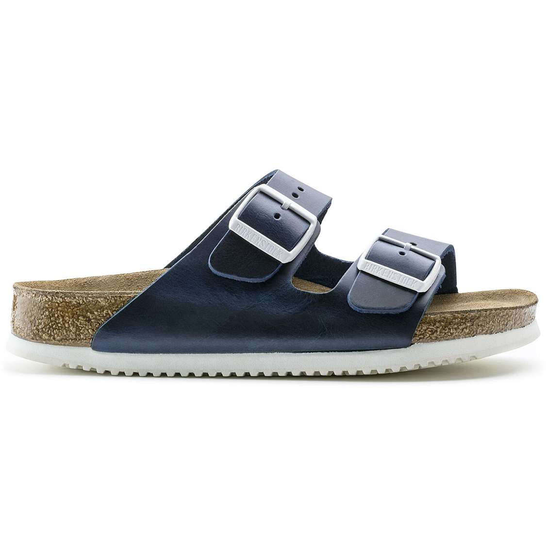 Blue Birkenstock Arizona Soft Footbed Leather Women's Two Strap Sandals | FV77lC5Uqkz