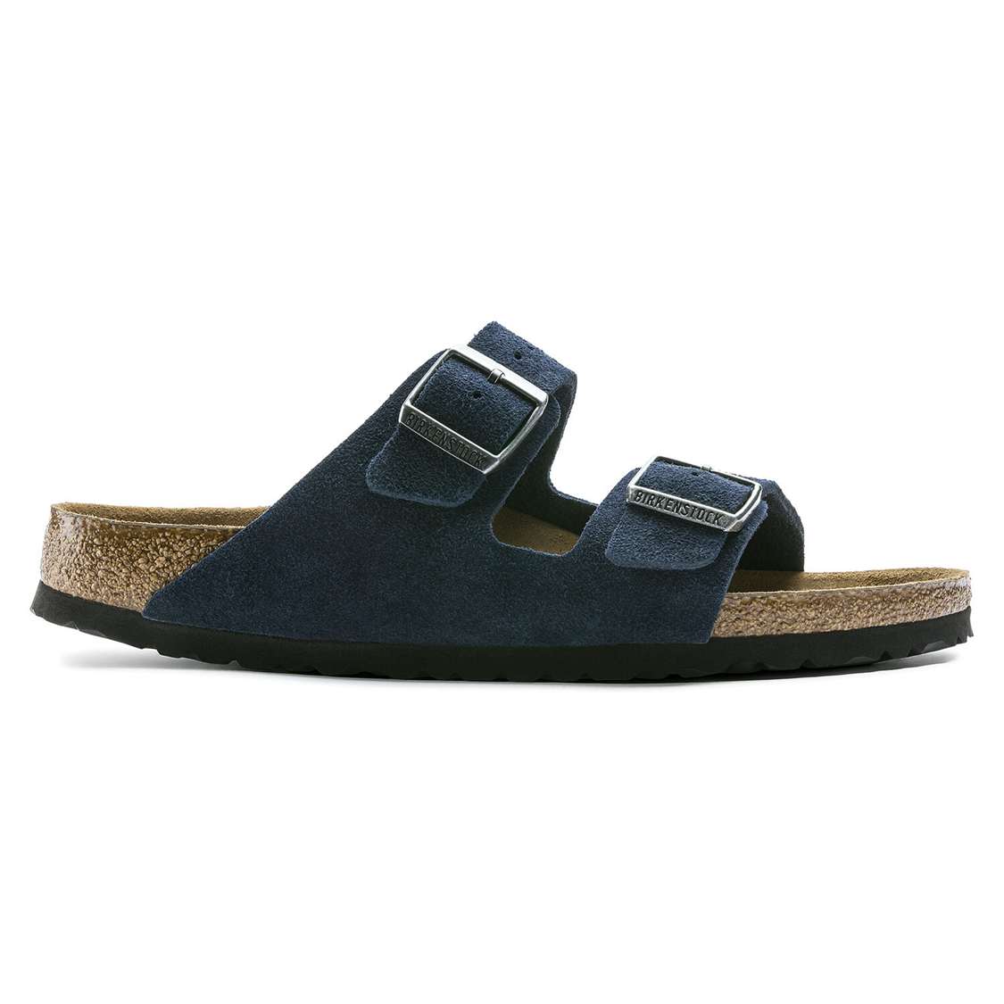 Blue Birkenstock Arizona Soft Footbed Suede Leather Men's Two Strap Sandals | hP28GnVSpuU