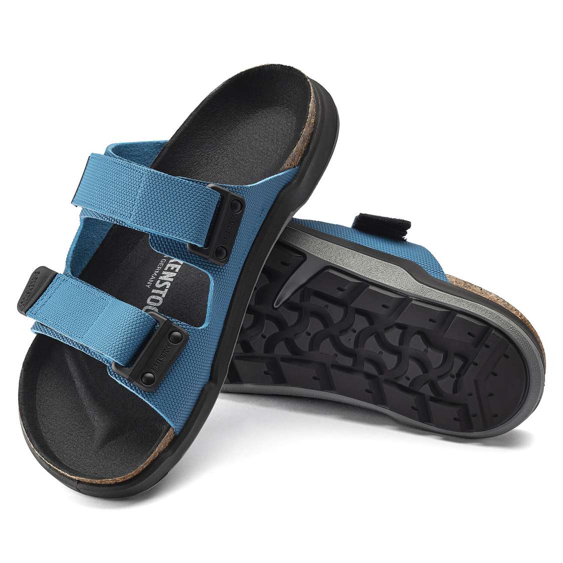 Blue Birkenstock Atacama Birko-Flor Men's Two Strap Sandals | dFOKFSWm44d