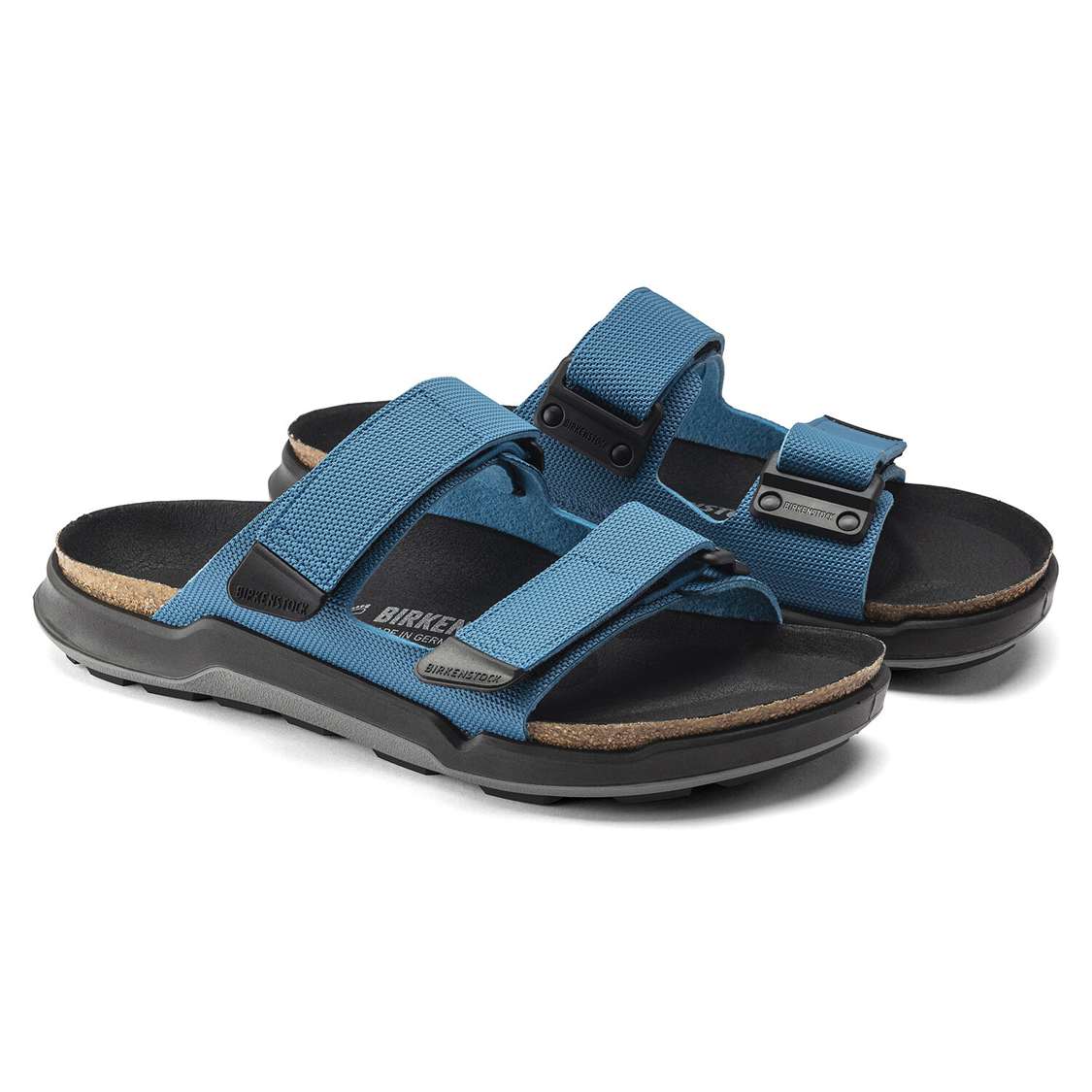 Blue Birkenstock Atacama Birko-Flor Men's Two Strap Sandals | dFOKFSWm44d