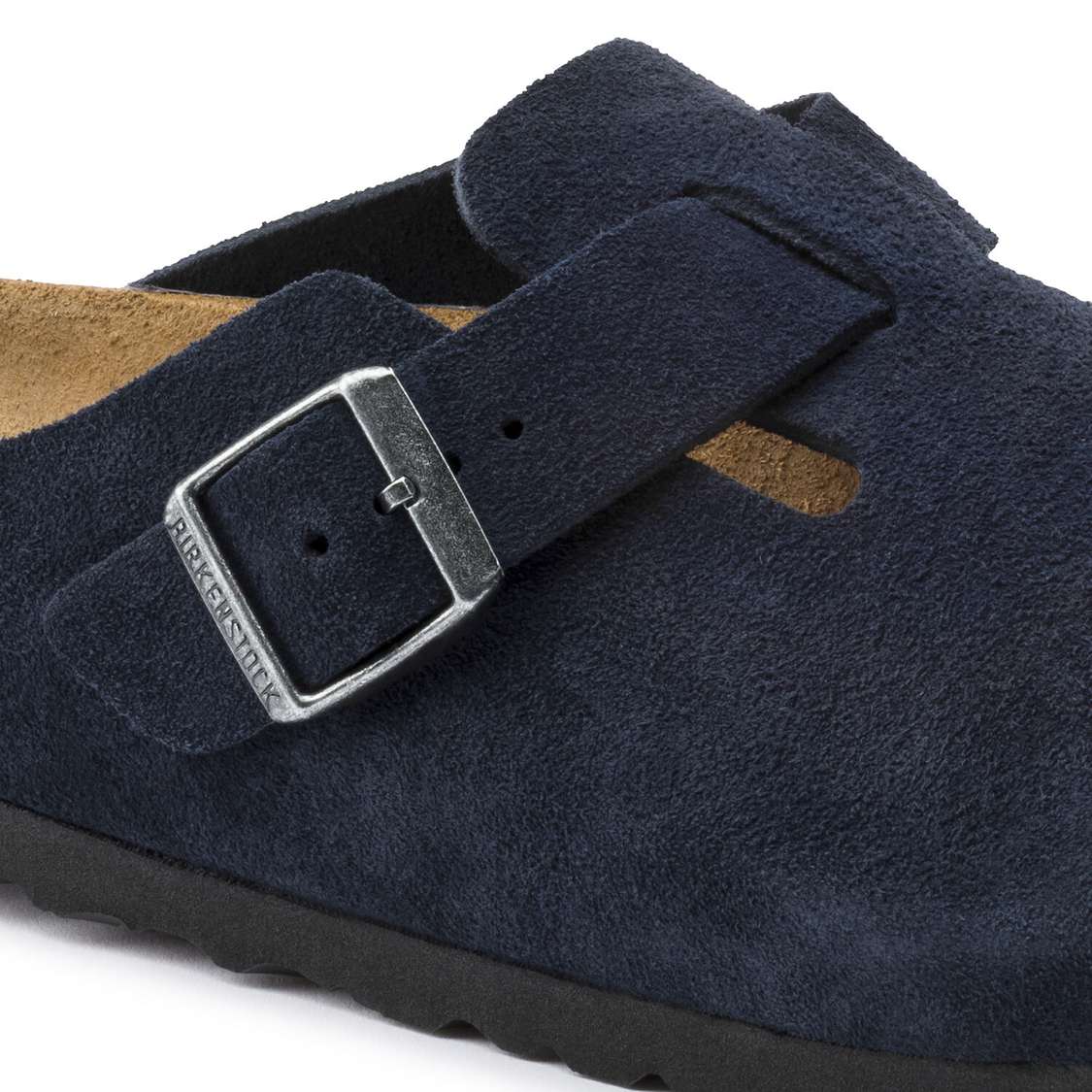 Blue Birkenstock Boston Soft Footbed Suede Leather Men's Clogs | XDol3lH7JLx