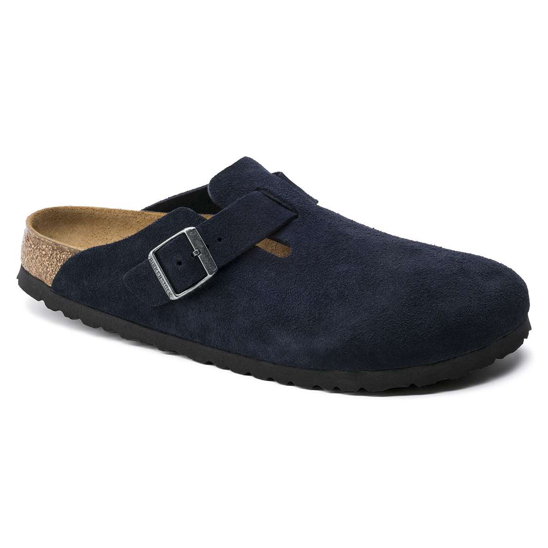 Blue Birkenstock Boston Soft Footbed Suede Leather Men\'s Clogs | XDol3lH7JLx