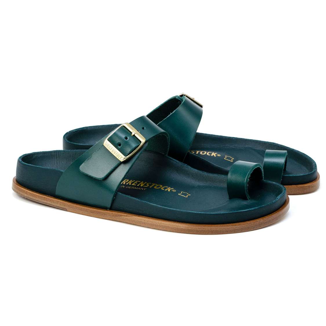 Blue Birkenstock Ciney Leather Women's Two Strap Sandals | 2zD9Vvgr4Xq