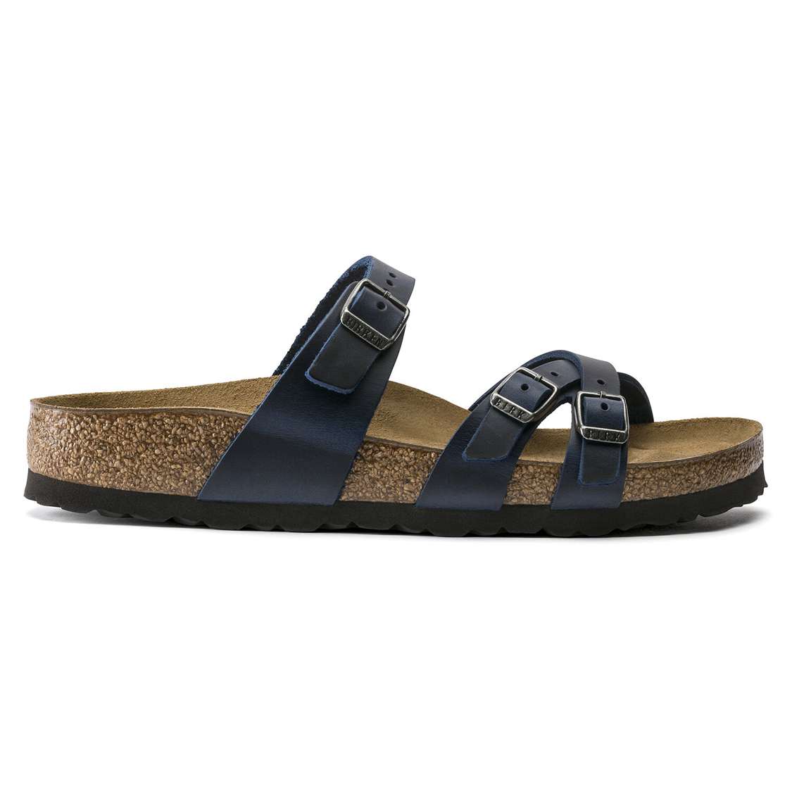 Blue Birkenstock Franca Oiled Leather Women's Multi Strap Sandals | hQbCC1uyKHP