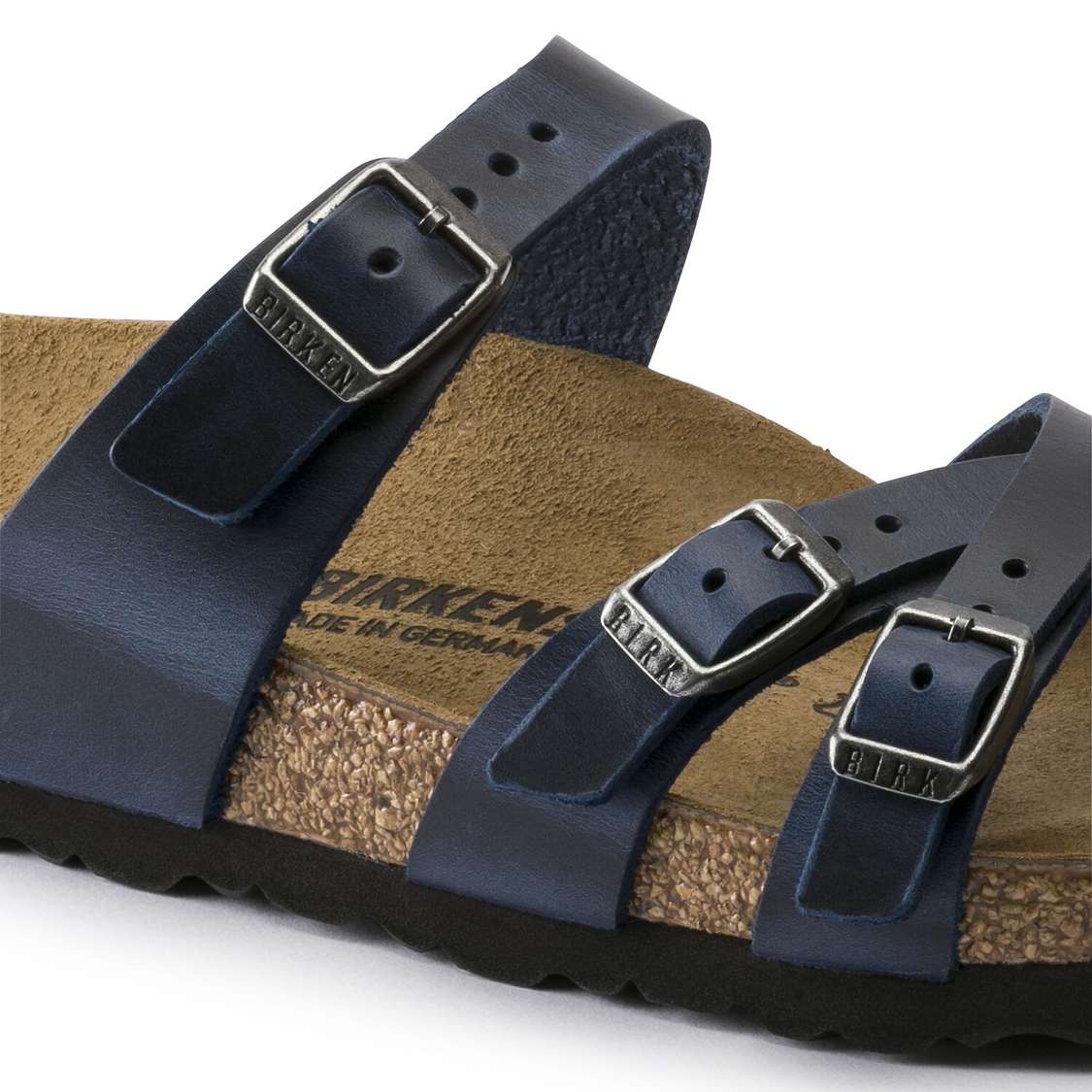 Blue Birkenstock Franca Oiled Leather Women's Multi Strap Sandals | hQbCC1uyKHP