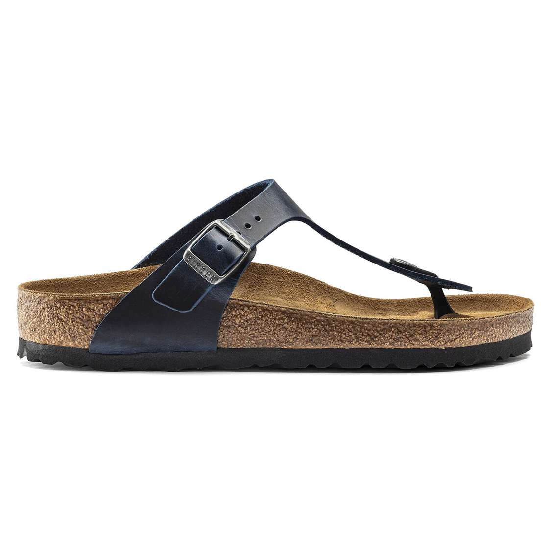 Blue Birkenstock Gizeh Oiled Leather Men's Thong | zuKhxCv9cyE