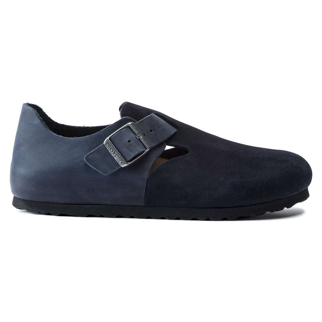 Blue Birkenstock London Oiled Leather/Suede Leather Women's Low Shoes | Db9OmWzCoUV