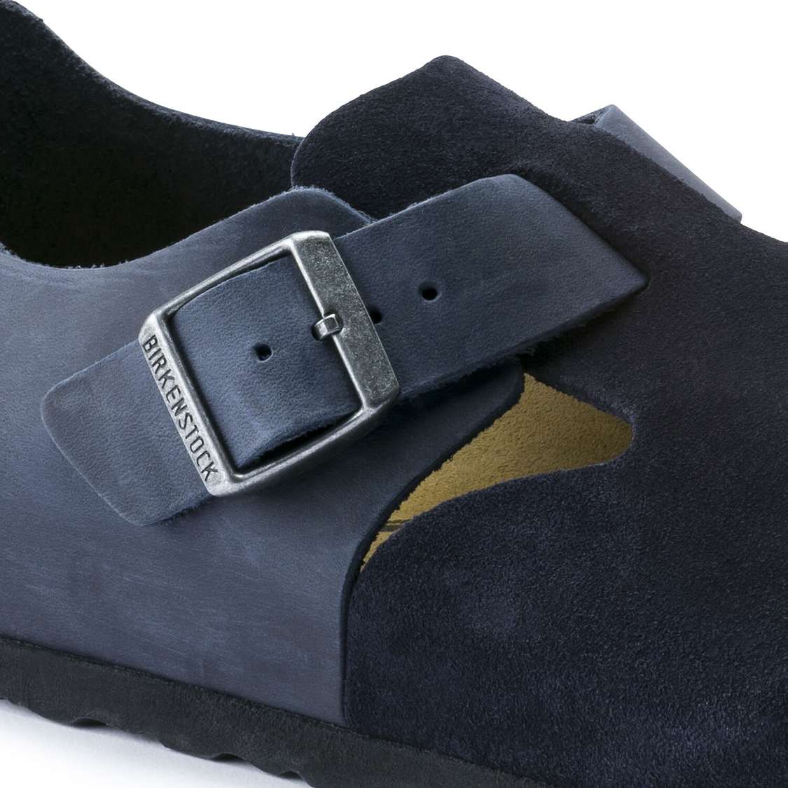 Blue Birkenstock London Oiled Leather/Suede Leather Women's Low Shoes | Db9OmWzCoUV