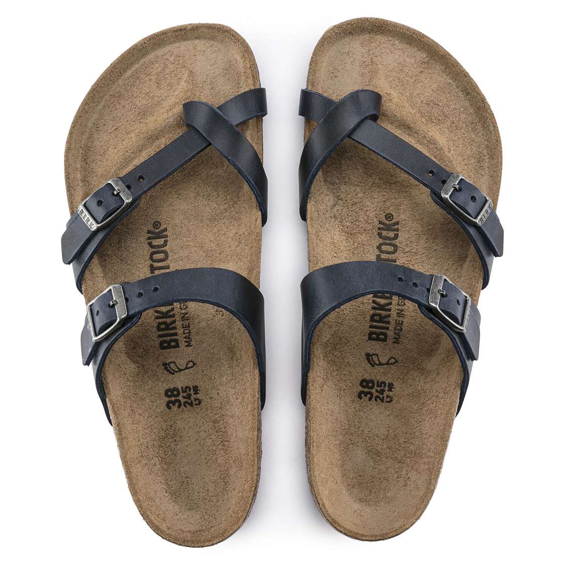 Blue Birkenstock Mayari Oiled Leather Women's Multi Strap Sandals | 1WJnRqTpAan