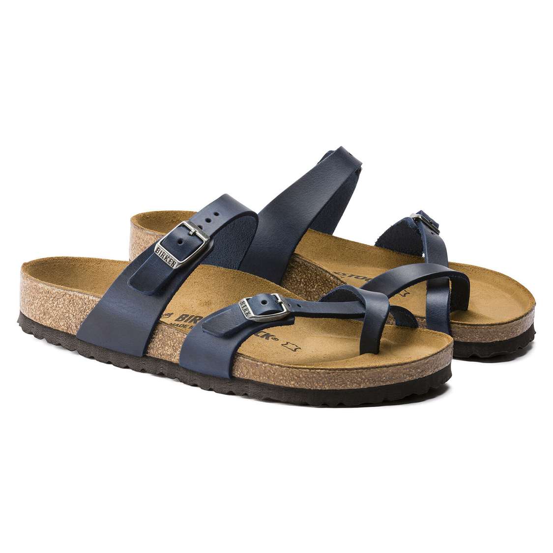 Blue Birkenstock Mayari Oiled Leather Women's Thong | b3s6R4o3OId