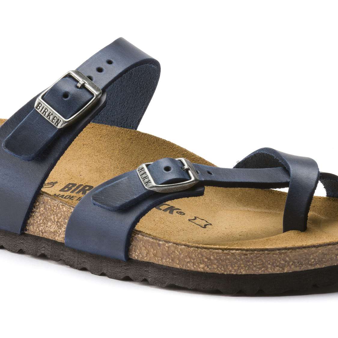 Blue Birkenstock Mayari Oiled Leather Women's Thong | b3s6R4o3OId