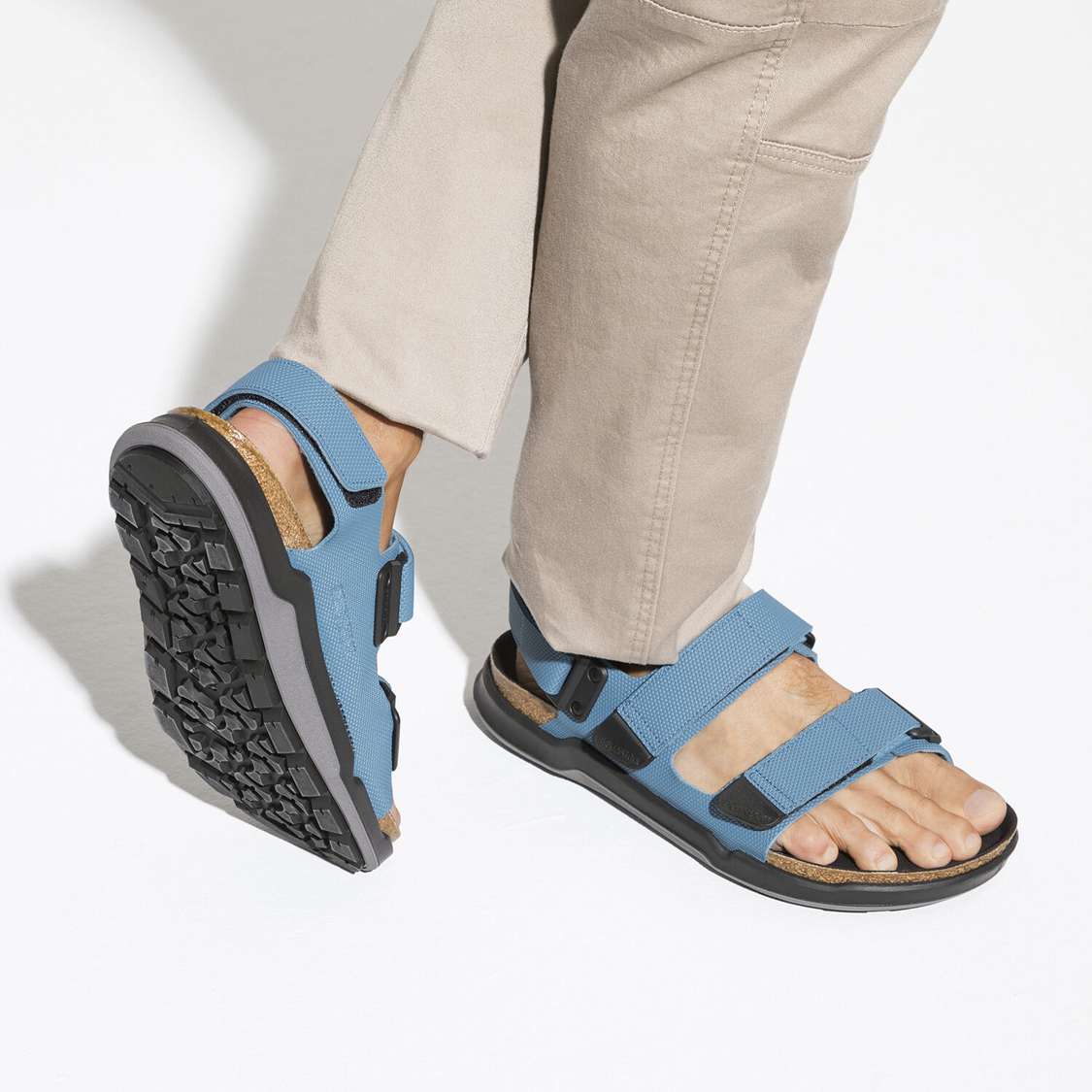 Blue Birkenstock Tatacoa Birko-Flor Men's Back Strap Sandals | HVuUSGOj4YE