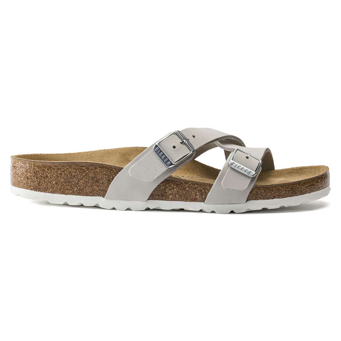 Blue Birkenstock Yao Nubuck Leather Women's Two Strap Sandals | TkXoGgikUCS