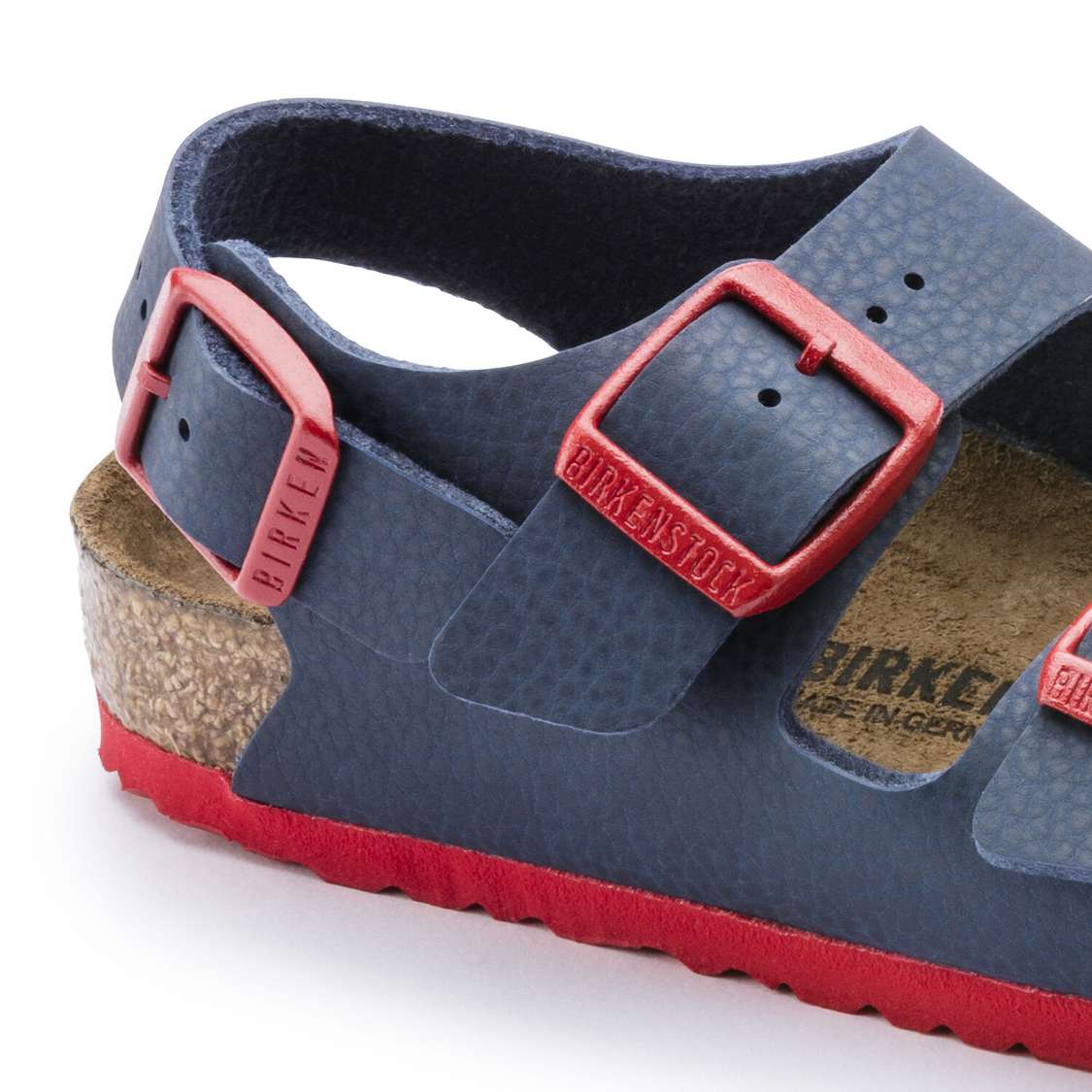 Blue Red Birkenstock Milano Birko-Flor Kids' Boys Sandals | wZC3X4jIJQh