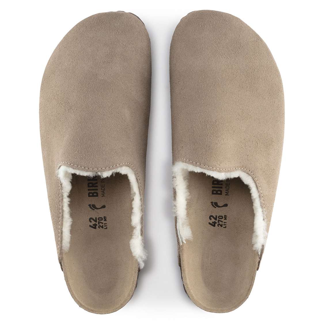 Brown Birkenstock Amsterdam Shearling Suede Leather Men's Clogs | QMzURAkxmyl