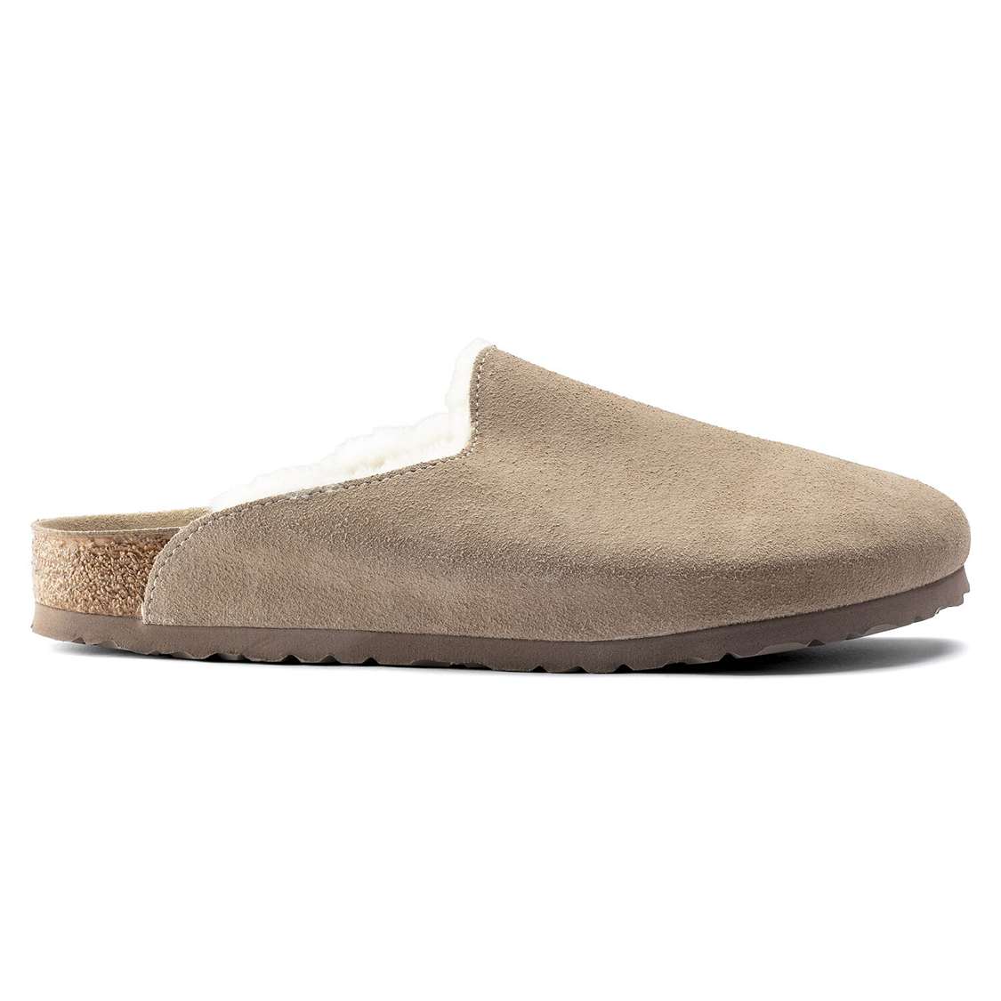 Brown Birkenstock Amsterdam Shearling Suede Leather Men's Clogs | QMzURAkxmyl