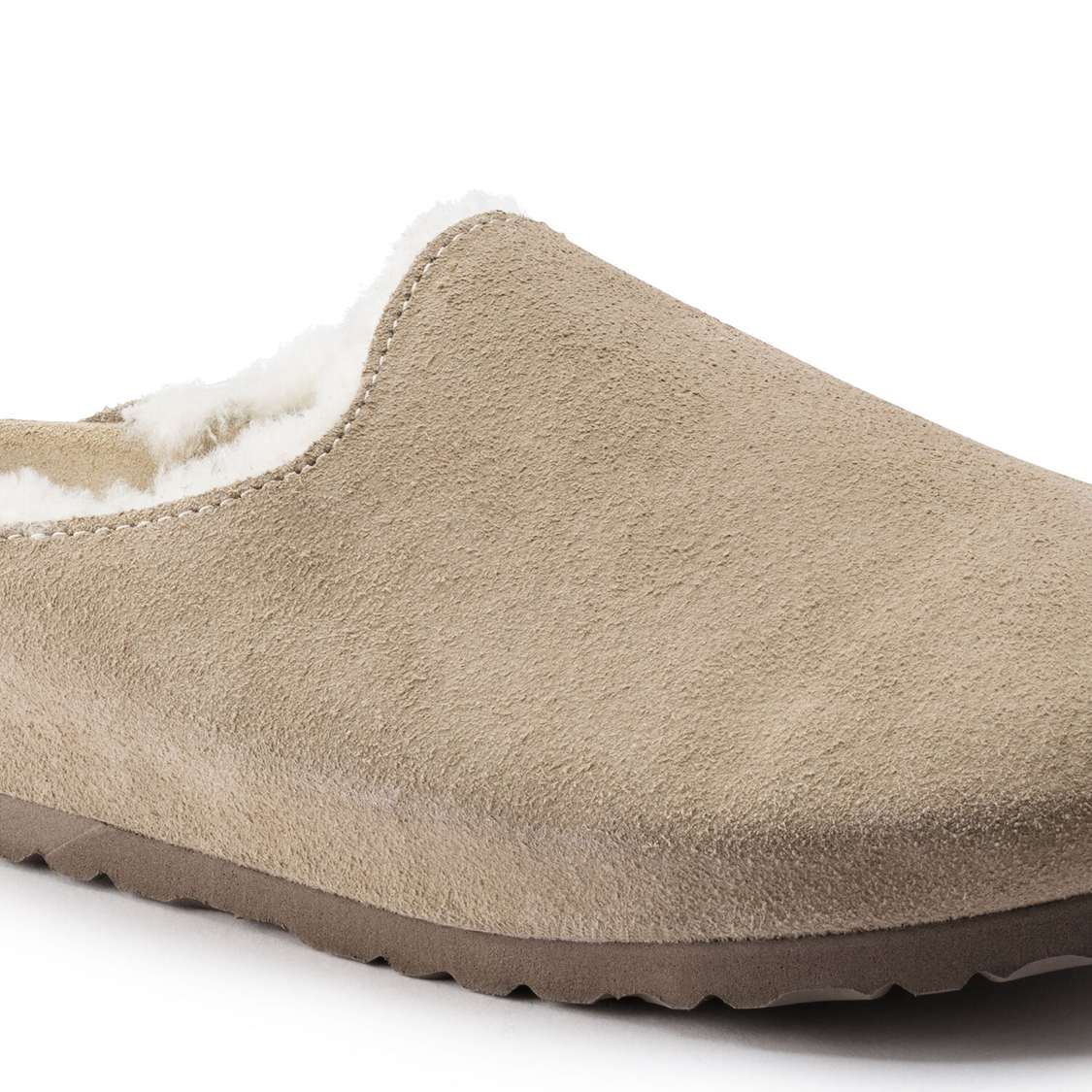 Brown Birkenstock Amsterdam Shearling Suede Leather Men's Clogs | QMzURAkxmyl