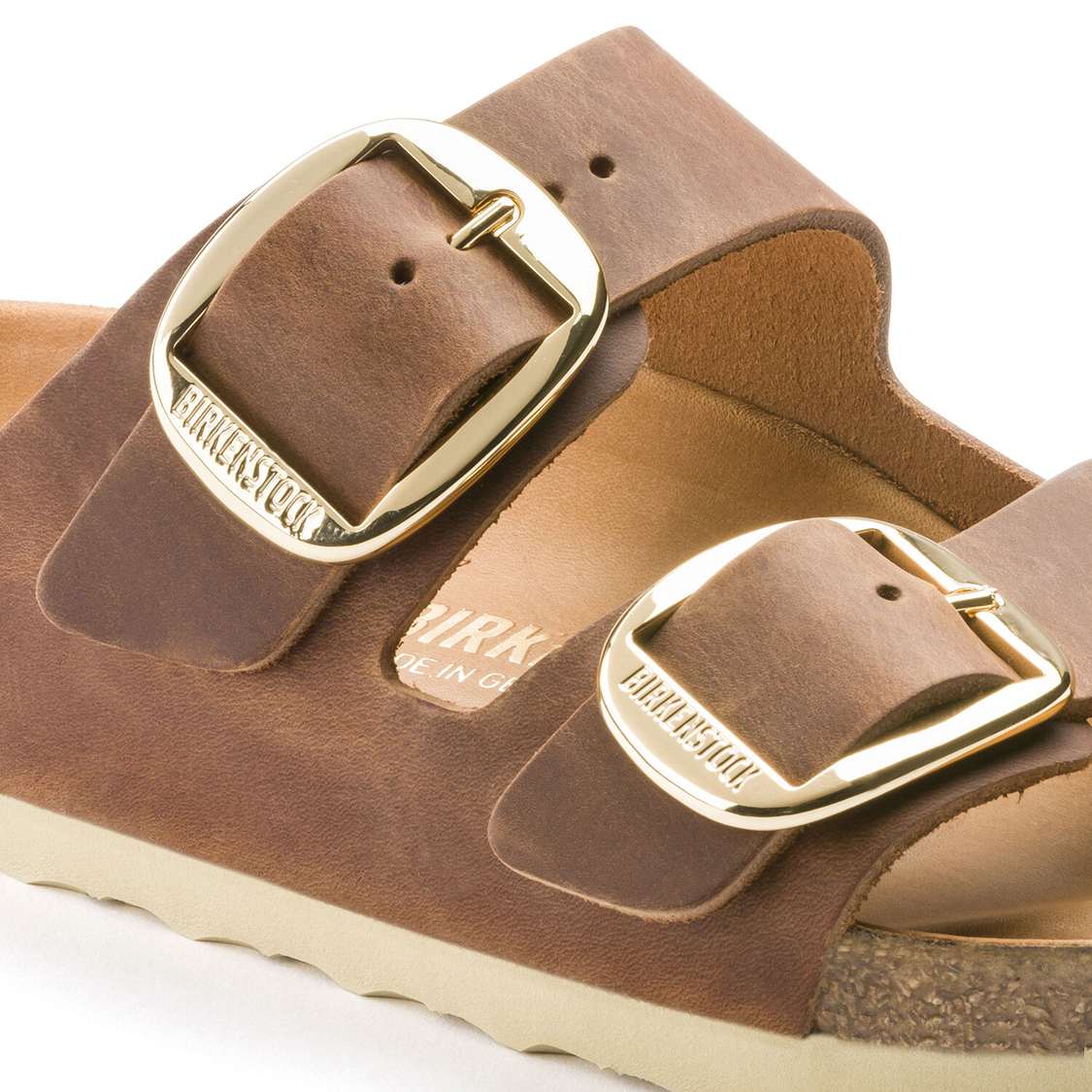 Brown Birkenstock Arizona Big Buckle Oiled Leather Women's Two Strap Sandals | pZSeRWuDMqB