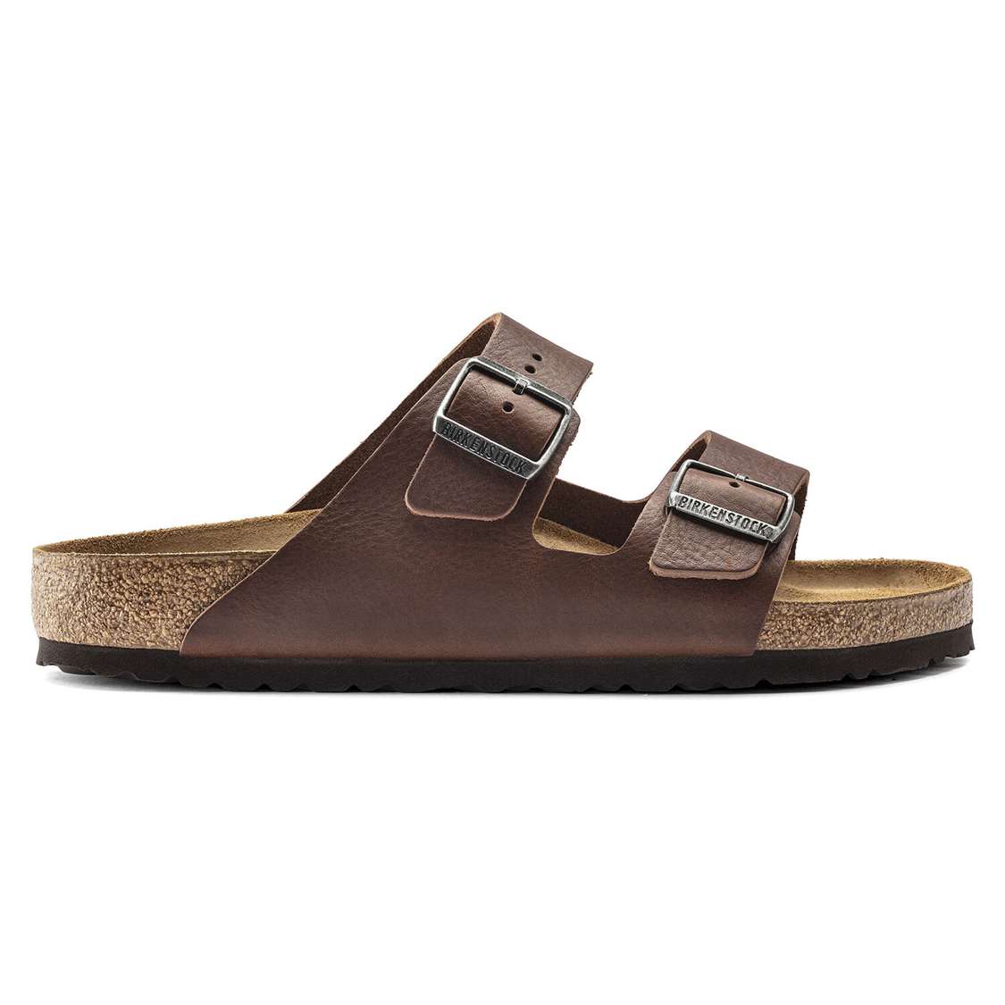 Brown Birkenstock Arizona Leather Men's Two Strap Sandals | 2EOzyAreyNm