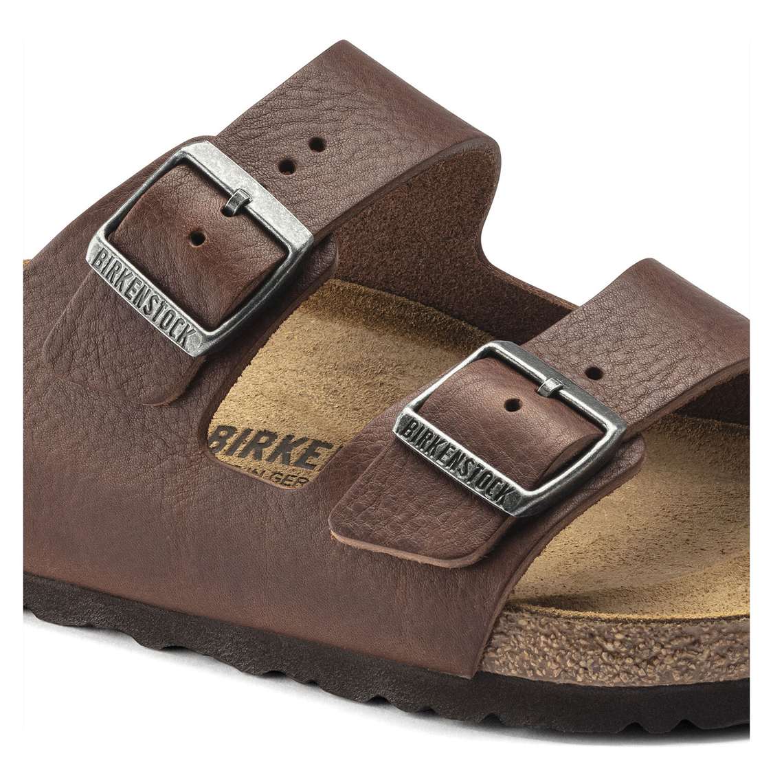 Brown Birkenstock Arizona Leather Men's Two Strap Sandals | 2EOzyAreyNm