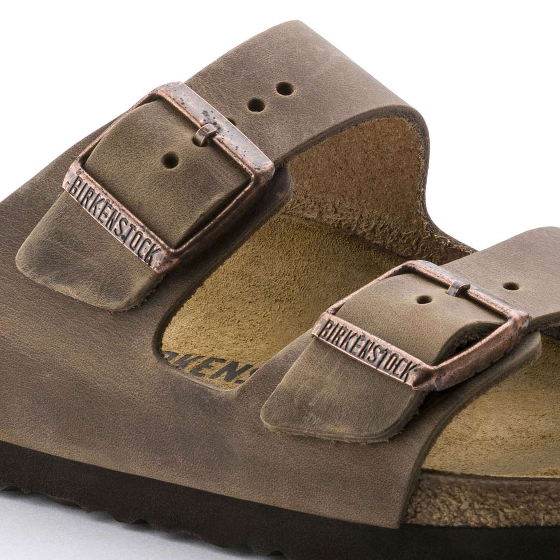 Brown Birkenstock Arizona Oiled Leather Women's Two Strap Sandals | GYSbfDDyYPn