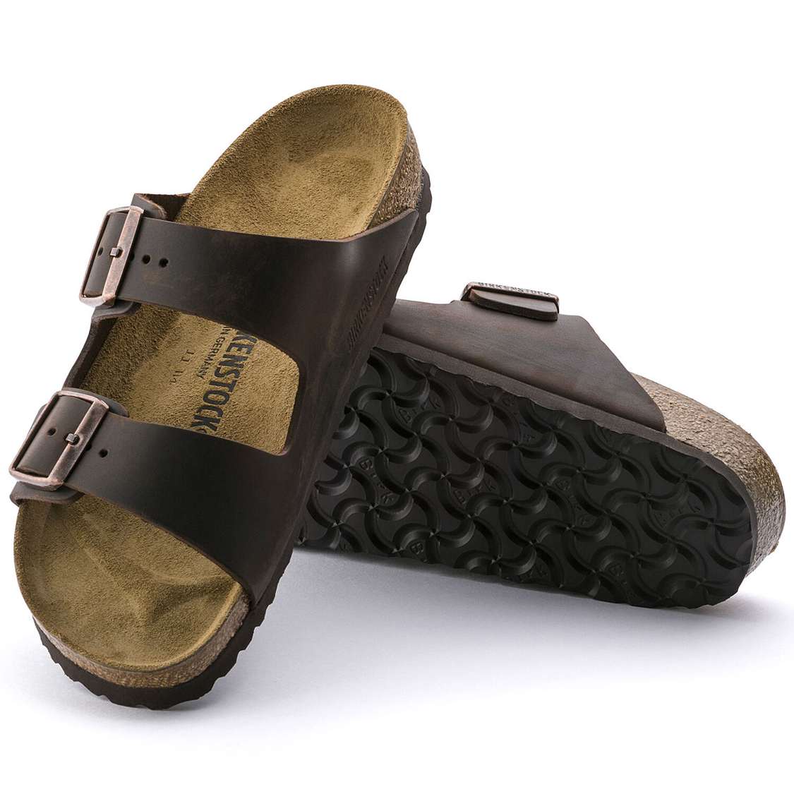 Brown Birkenstock Arizona Oiled Leather Women's Two Strap Sandals | Hgd7bYjxhKU