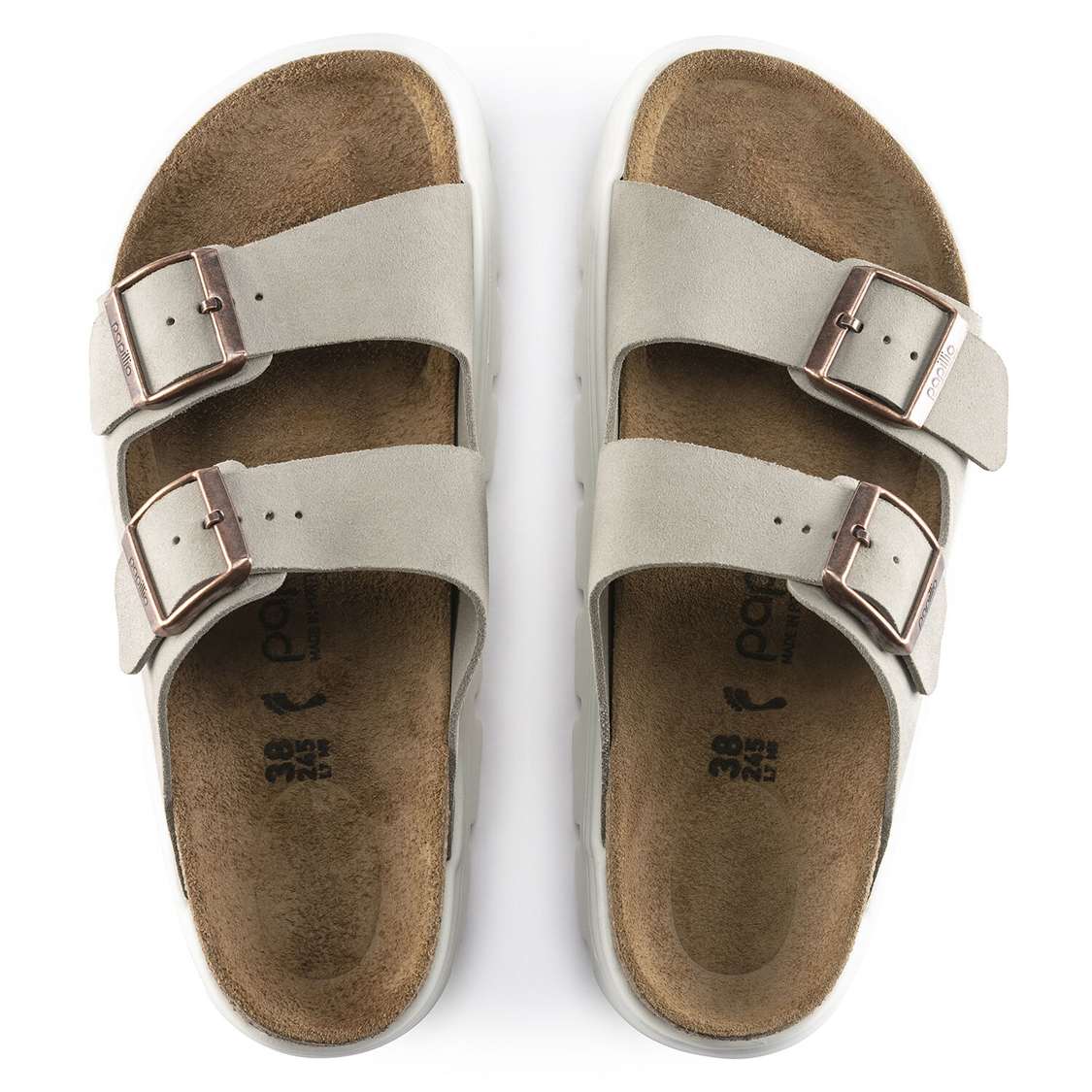 Brown Birkenstock Arizona Platform Suede Leather Women's Platforms Sandals | alEm9NU5FXq