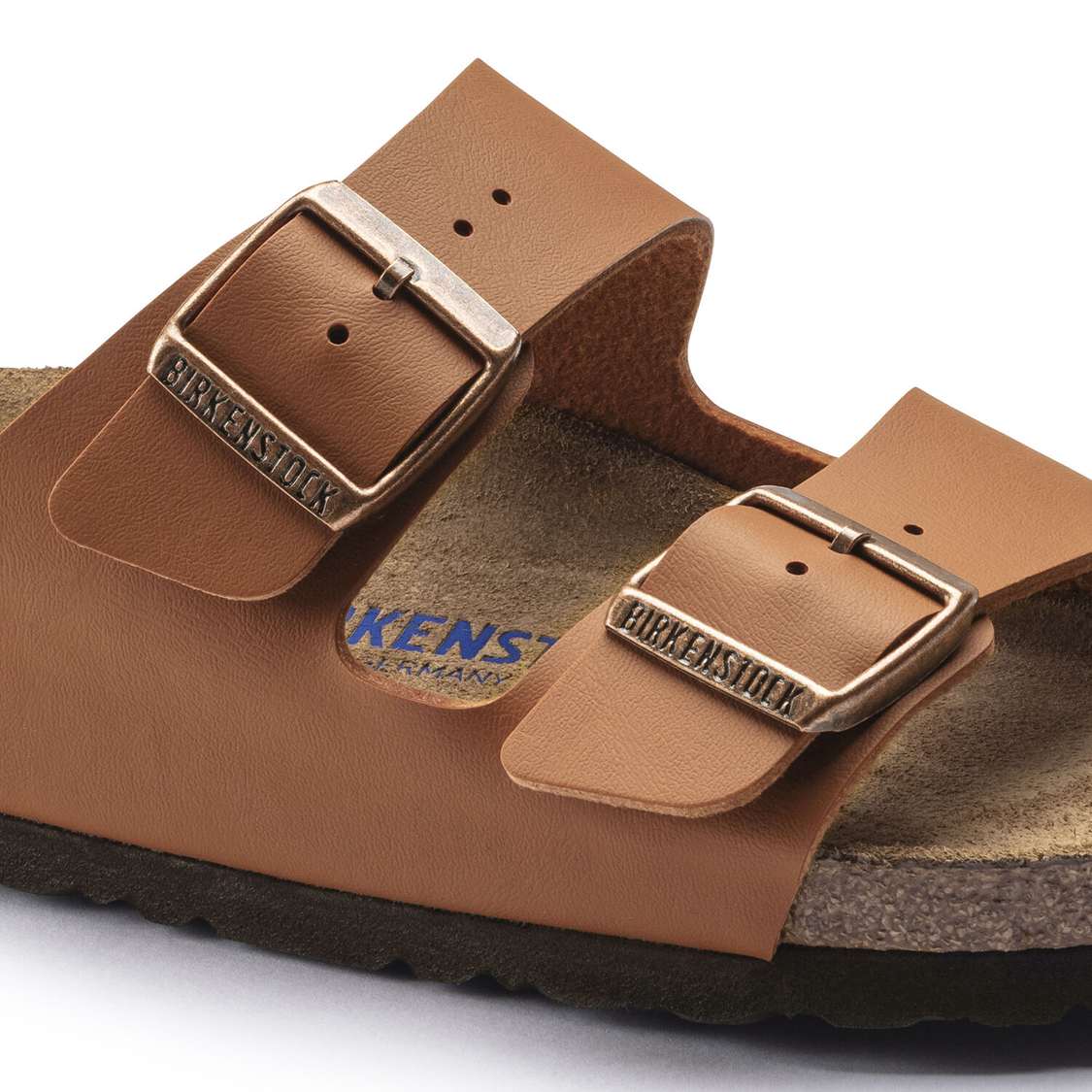 Brown Birkenstock Arizona Soft Footbed Birko-Flor Men's Two Strap Sandals | 8PNbIsCR64q