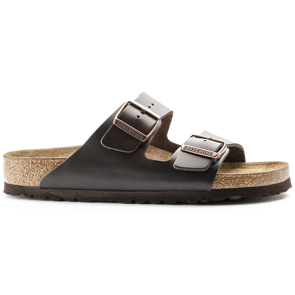 Brown Birkenstock Arizona Soft Footbed Leather Men's Two Strap Sandals | 5csc4BON8wA