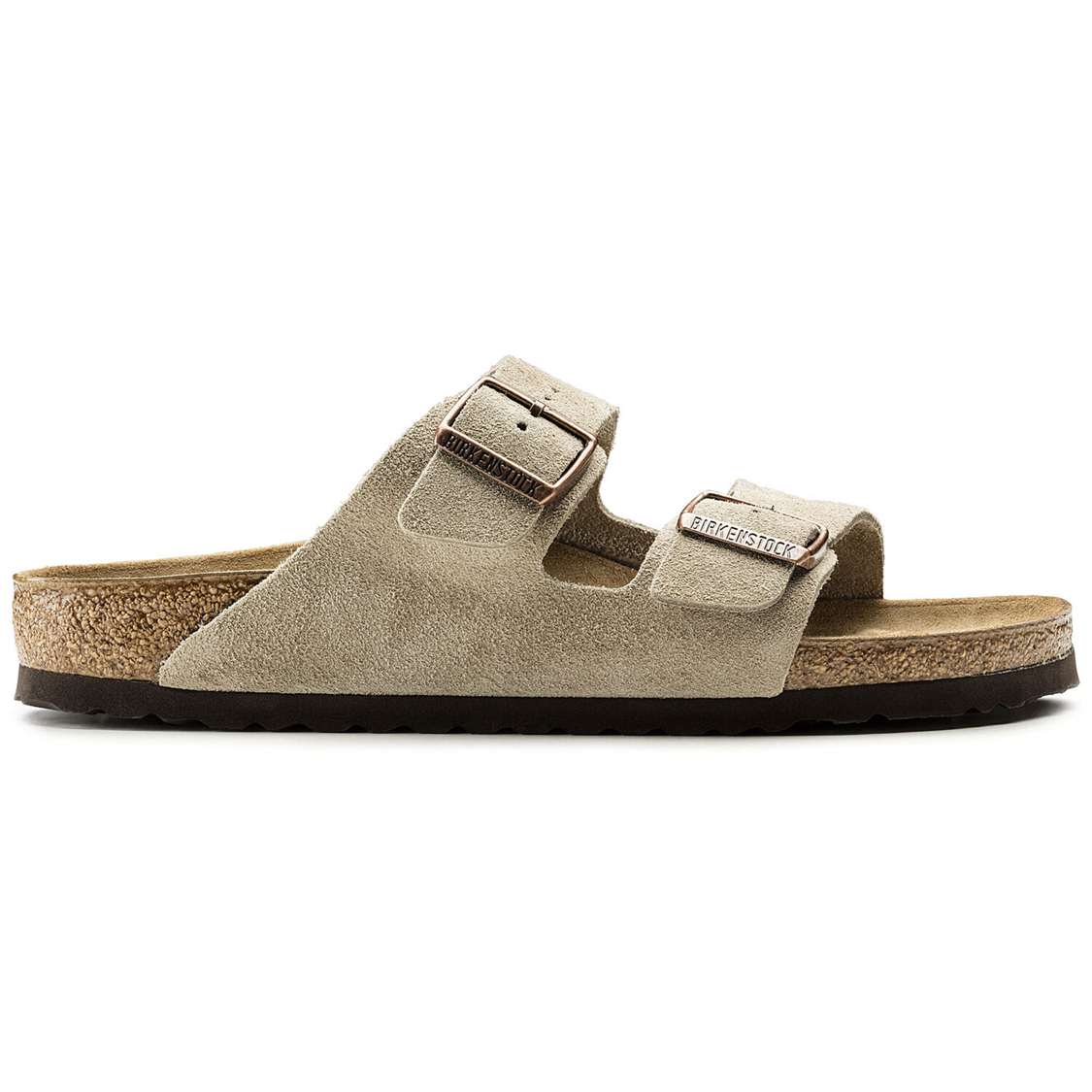 Brown Birkenstock Arizona Suede Leather Women's Two Strap Sandals | eLu9pSFdc84