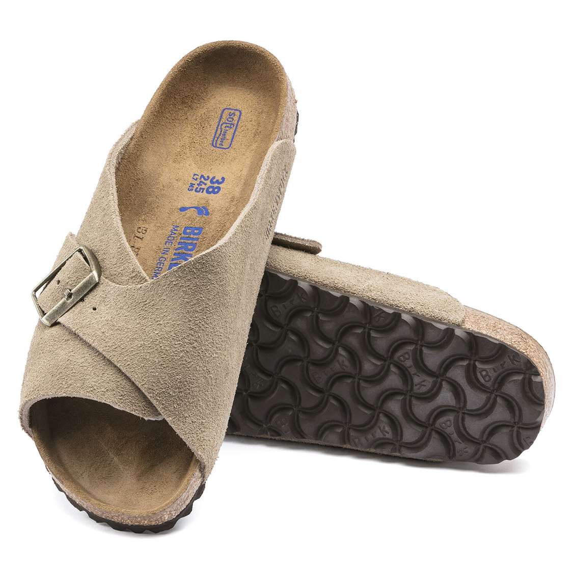 Brown Birkenstock Arosa Soft Footbed Suede Leather Women's One Strap Sandals | LJXQEQ43PRl