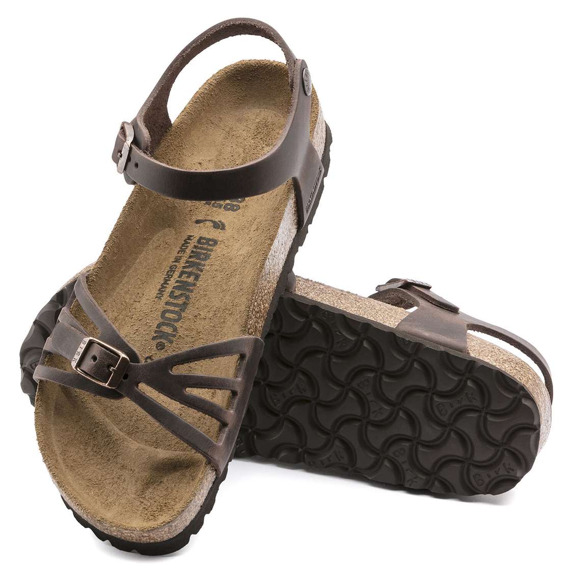 Brown Birkenstock Bali Oiled Leather Women's Two Strap Sandals | HBR663b49ty