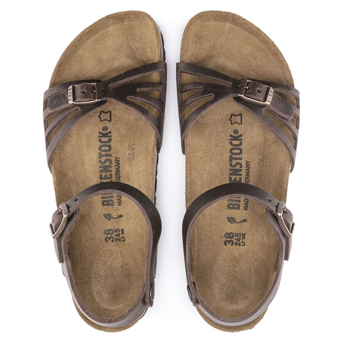 Brown Birkenstock Bali Oiled Leather Women's Two Strap Sandals | HBR663b49ty