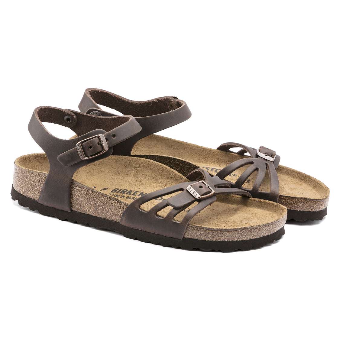 Brown Birkenstock Bali Oiled Leather Women's Two Strap Sandals | HBR663b49ty