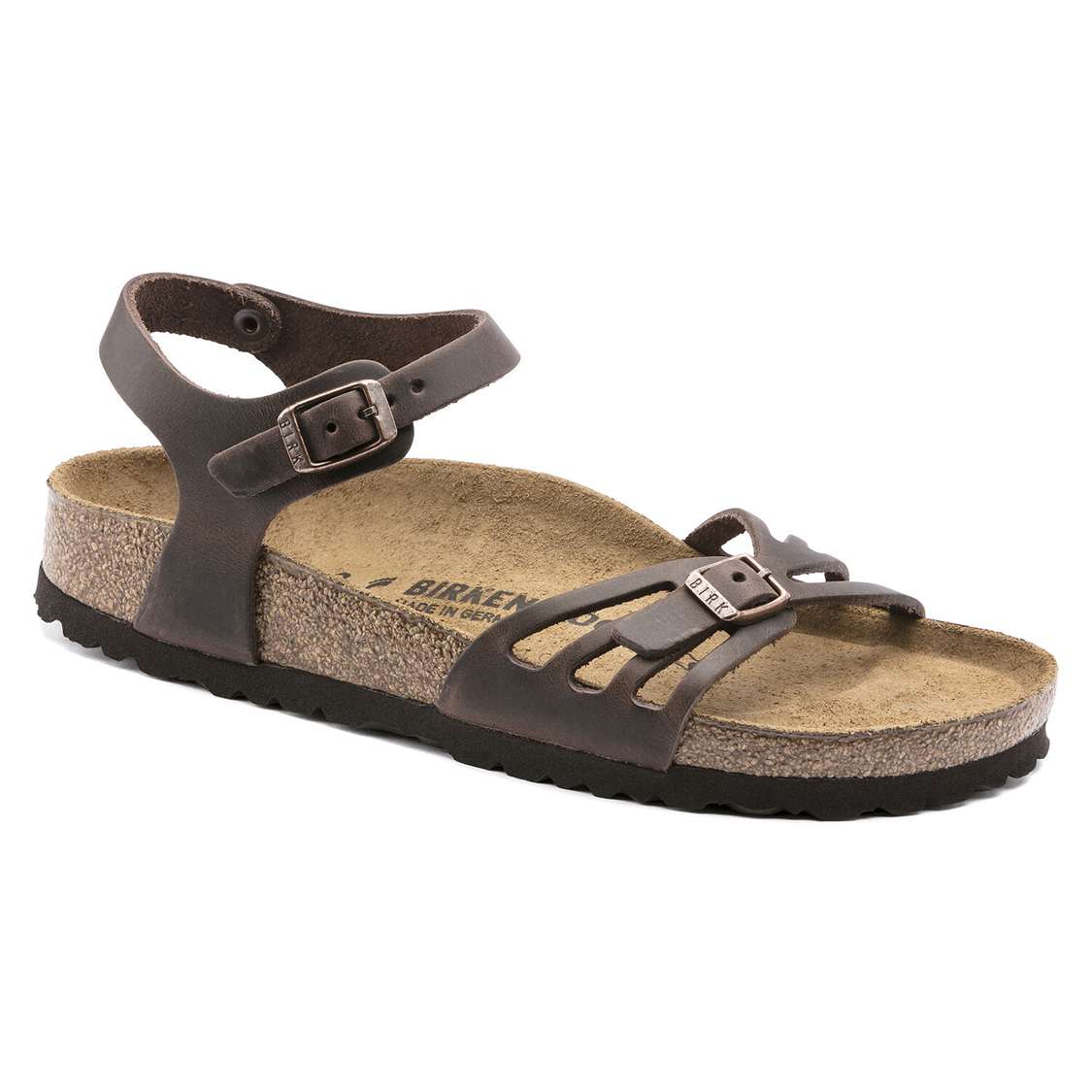 Brown Birkenstock Bali Oiled Leather Women\'s Two Strap Sandals | HBR663b49ty