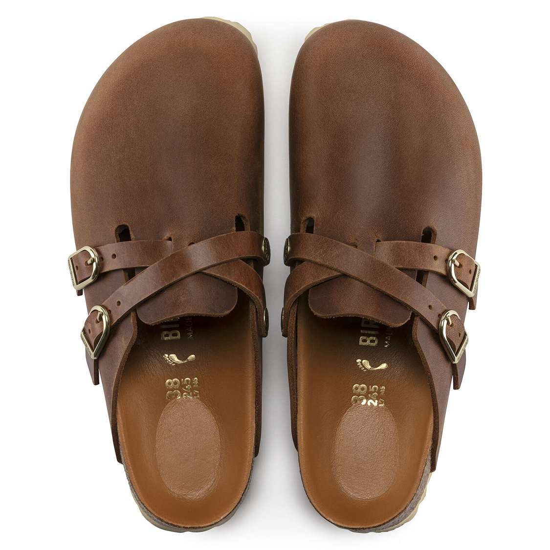 Brown Birkenstock Blair Oiled Leather Women's Clogs | usbrRsyl6Jj