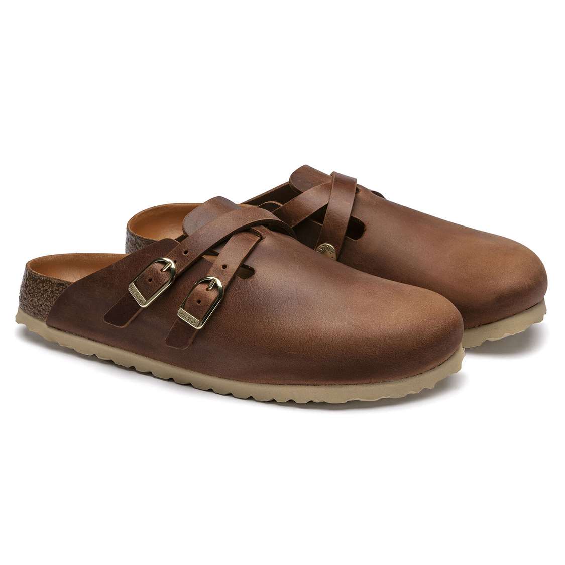 Brown Birkenstock Blair Oiled Leather Women's Clogs | usbrRsyl6Jj