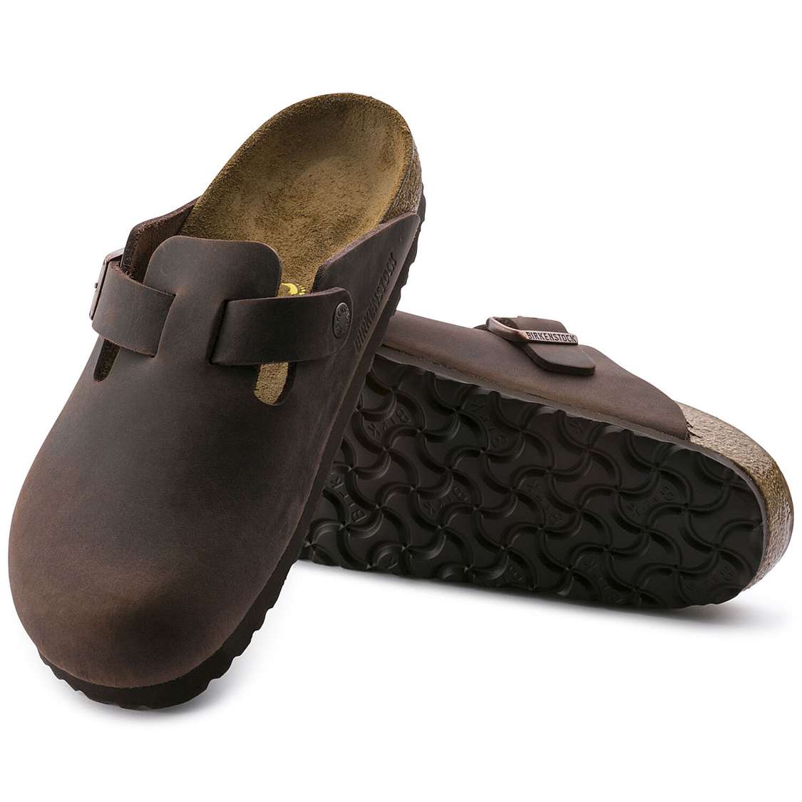 Brown Birkenstock Boston Oiled Leather Men's Clogs | 8ISvIzTcxFB