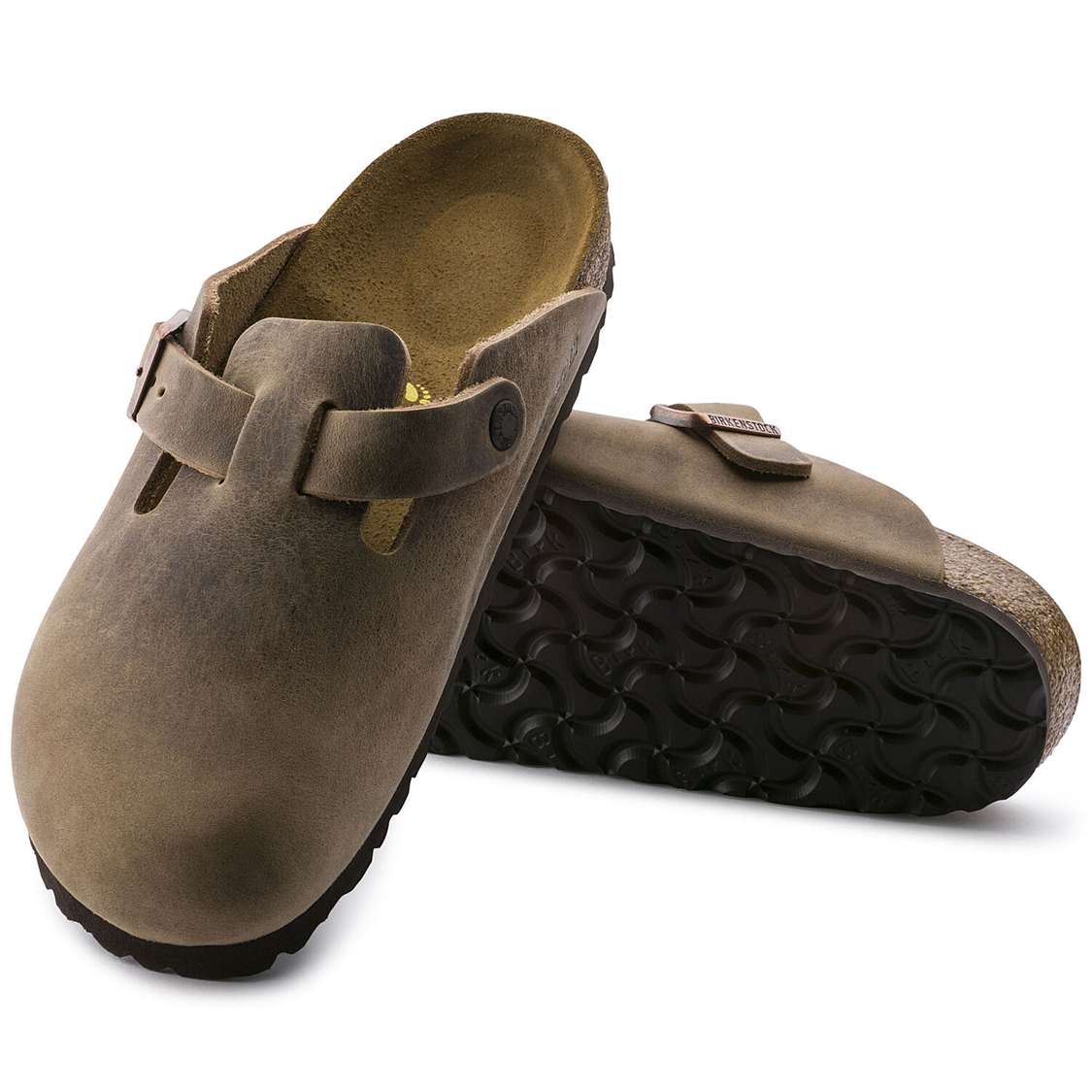 Brown Birkenstock Boston Oiled Leather Men's Clogs | o7ThYUj85LA