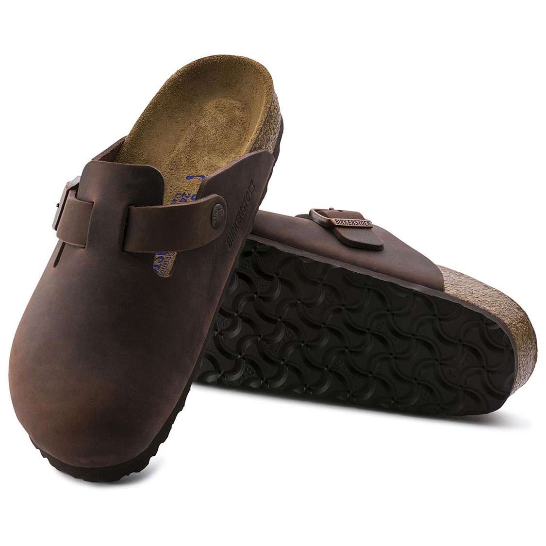 Brown Birkenstock Boston Soft Footbed Oiled Leather Men's Clogs | 31zwNe4PX2J