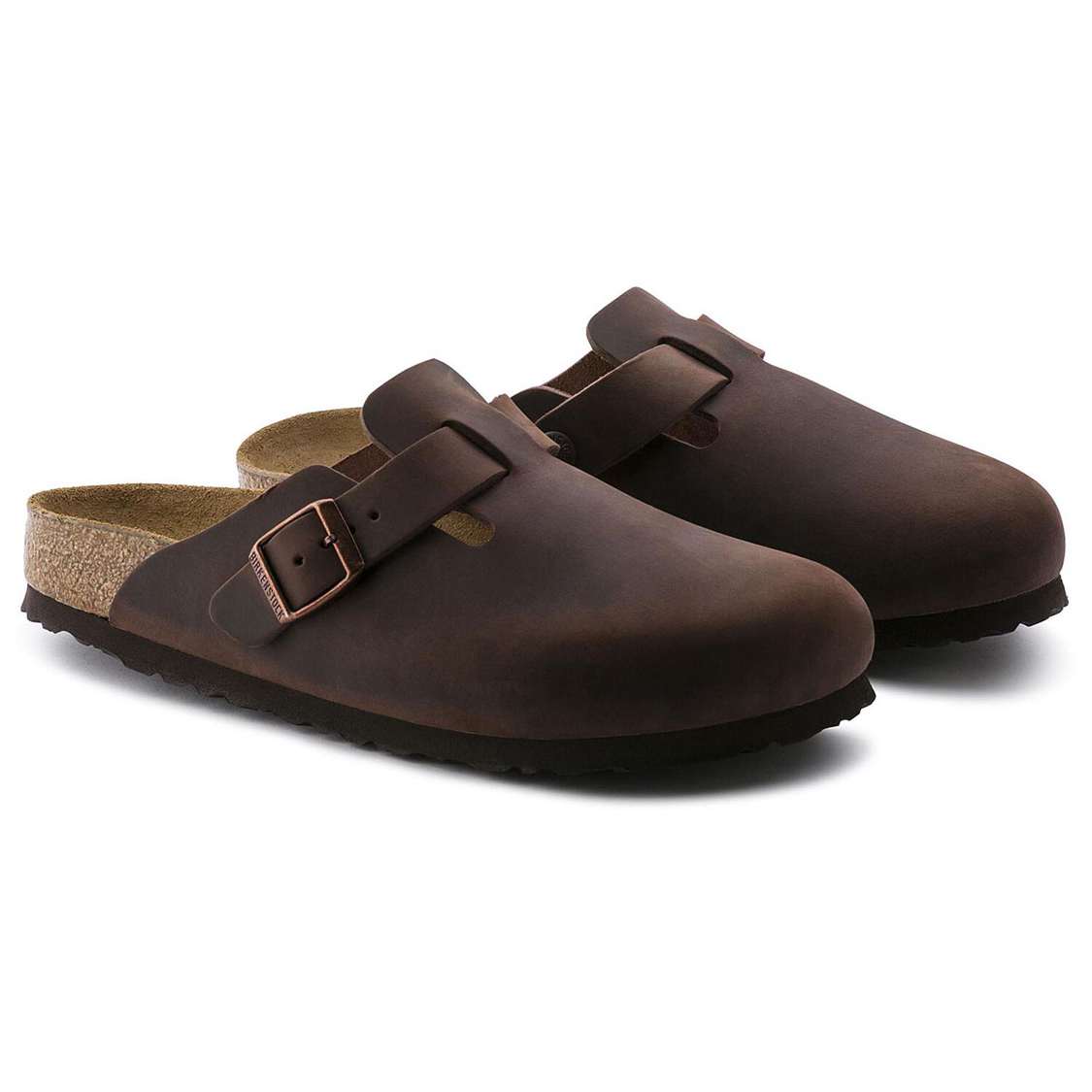 Brown Birkenstock Boston Soft Footbed Oiled Leather Men's Clogs | 31zwNe4PX2J