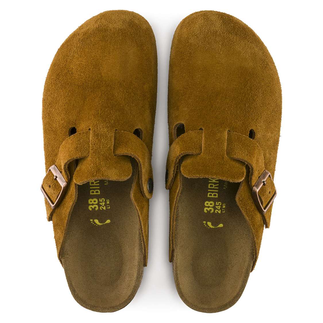 Brown Birkenstock Boston Suede Leather Women's Clogs | kGFzvKblhVH