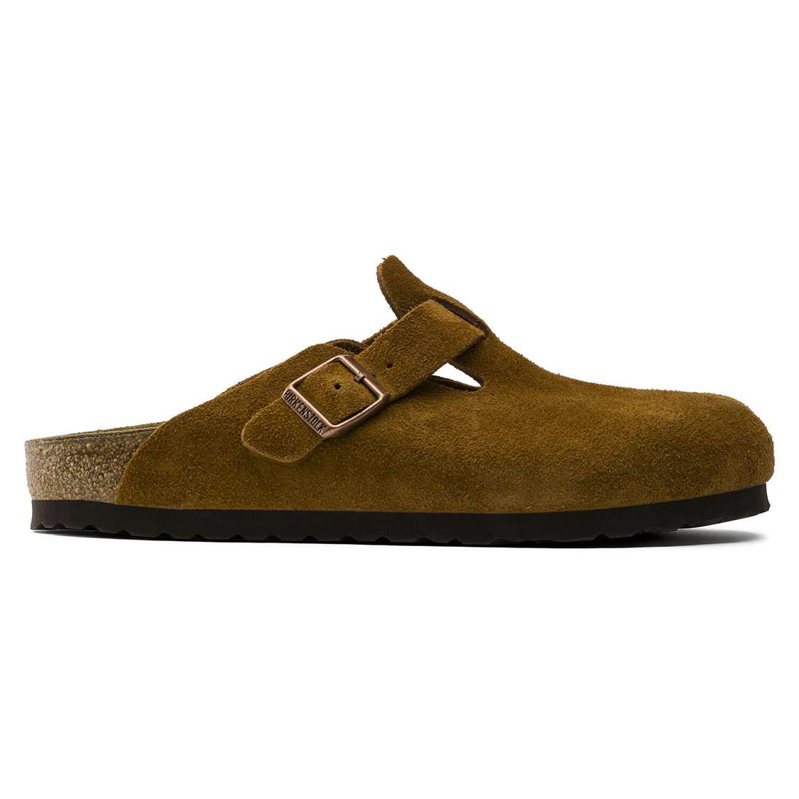 Brown Birkenstock Boston Suede Leather Women's Clogs | kGFzvKblhVH